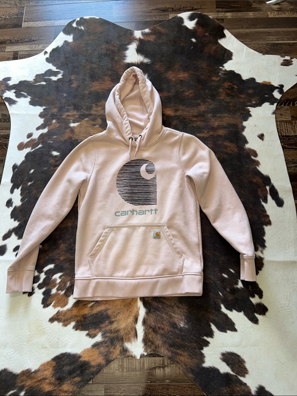 Carhartt Women's Pale Pink Logo Hoodie